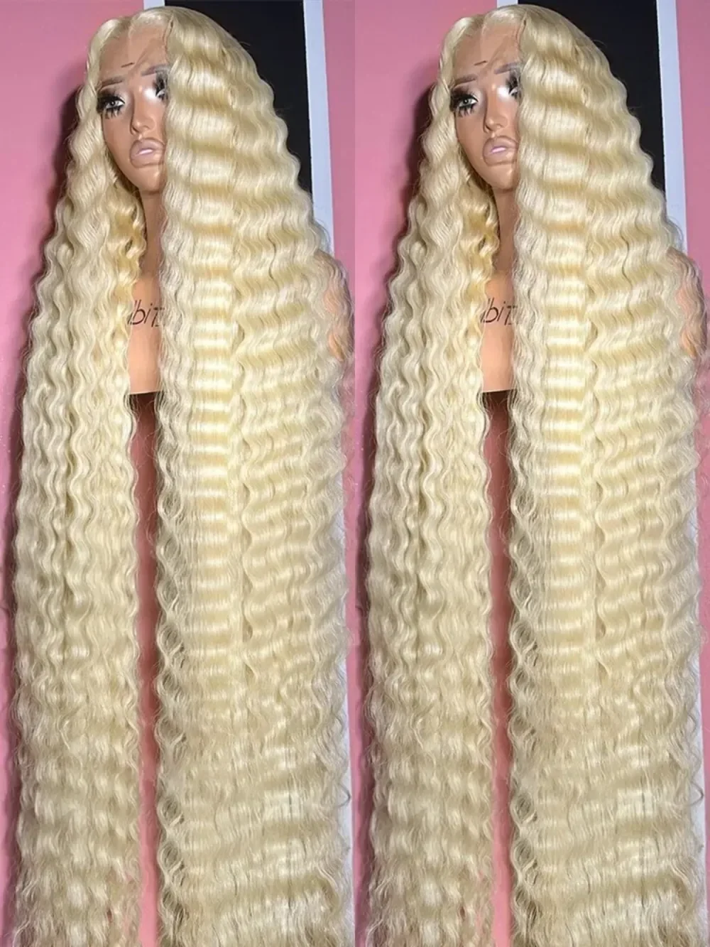 36 40 Inch Curly 613 Blonde 13x4 Hd Lace Frontal Human Hair Wigs For Women 200 Density Deep Wave 360 Fulll Lace Wig, view 5