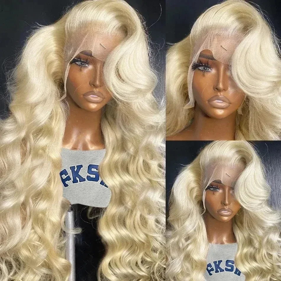 Brown Roots Ombre Blonde Highlight Wig Body Wave Human Hair Wigs 13x4 HD Lace Frontal Wig 30 40 Inch Loose Wave Closure Lace Wig Pre Plucked Wear And Go for Women, view 2