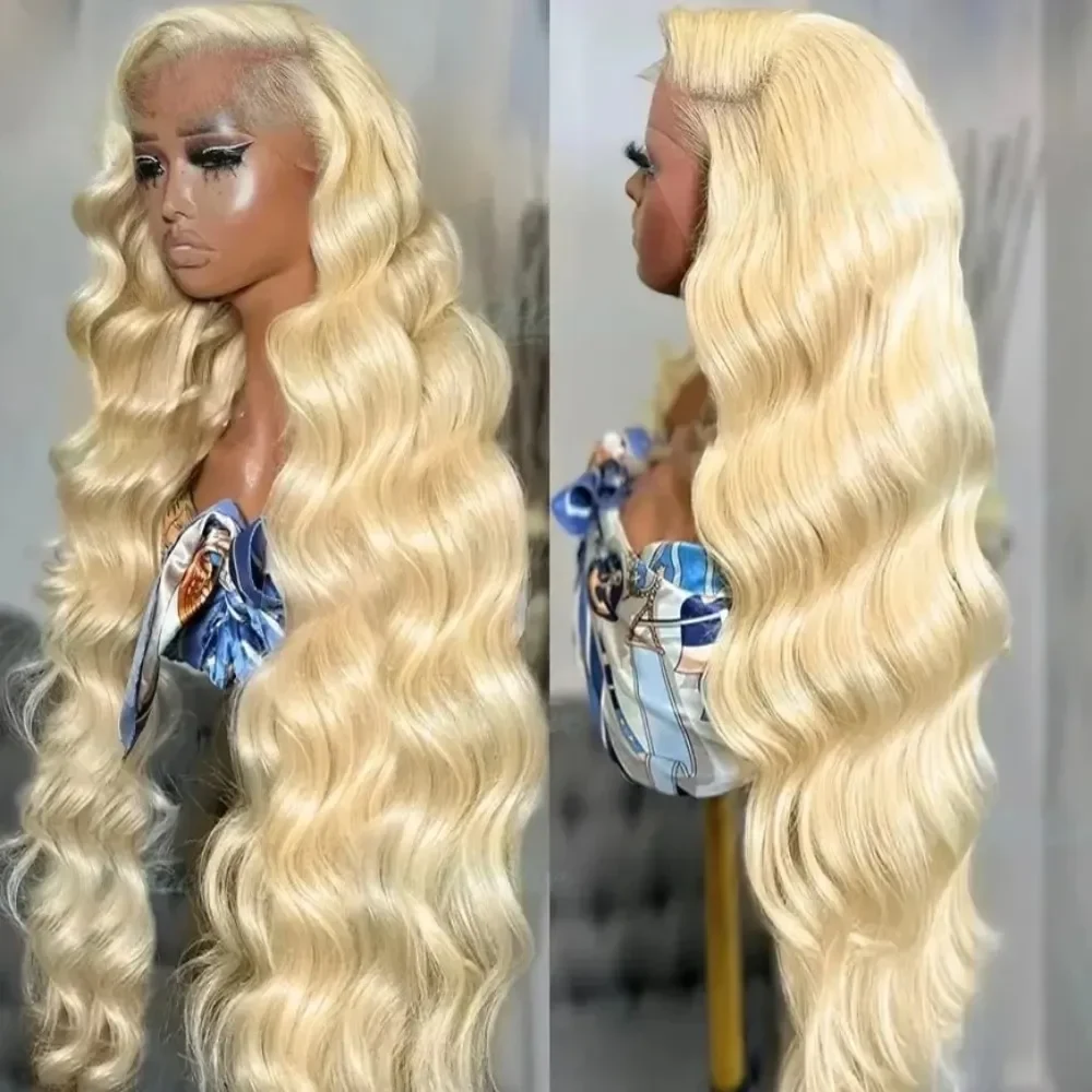 36 40 Inch 613 Blonde Body Wave Lace Front Colored Human Hair Wigs 13x4 Hd 360 Full Lace Frontal Wig Lace Wig 13x6 Glueless Brazilian Hair Wigs, view 4
