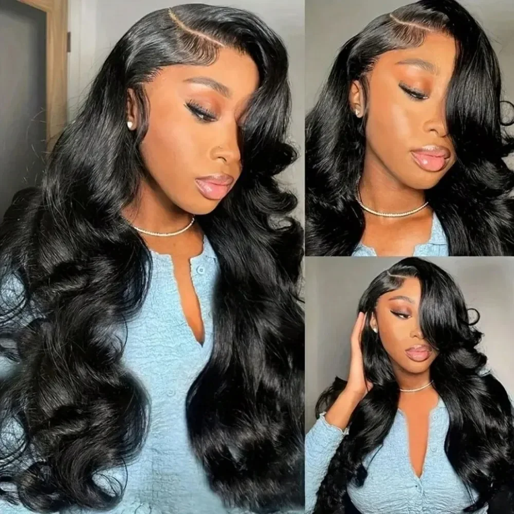 30 32Inch Body Wave HD Lace Front Wigs Pre Plucked Loose Wave 300% Density 13x4 HD Lace Frontal Wig 100% Human Hair Wigs, view 4