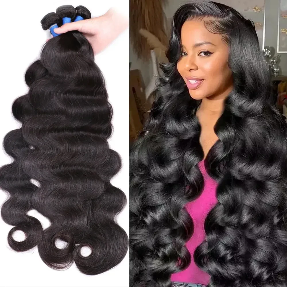 Body Wave Human Hair Curly Bundles Brazilian Hair Weavings Human Hair Bundles 10-26 38 40 Inch 1/3/4 Bundles 50g 260520