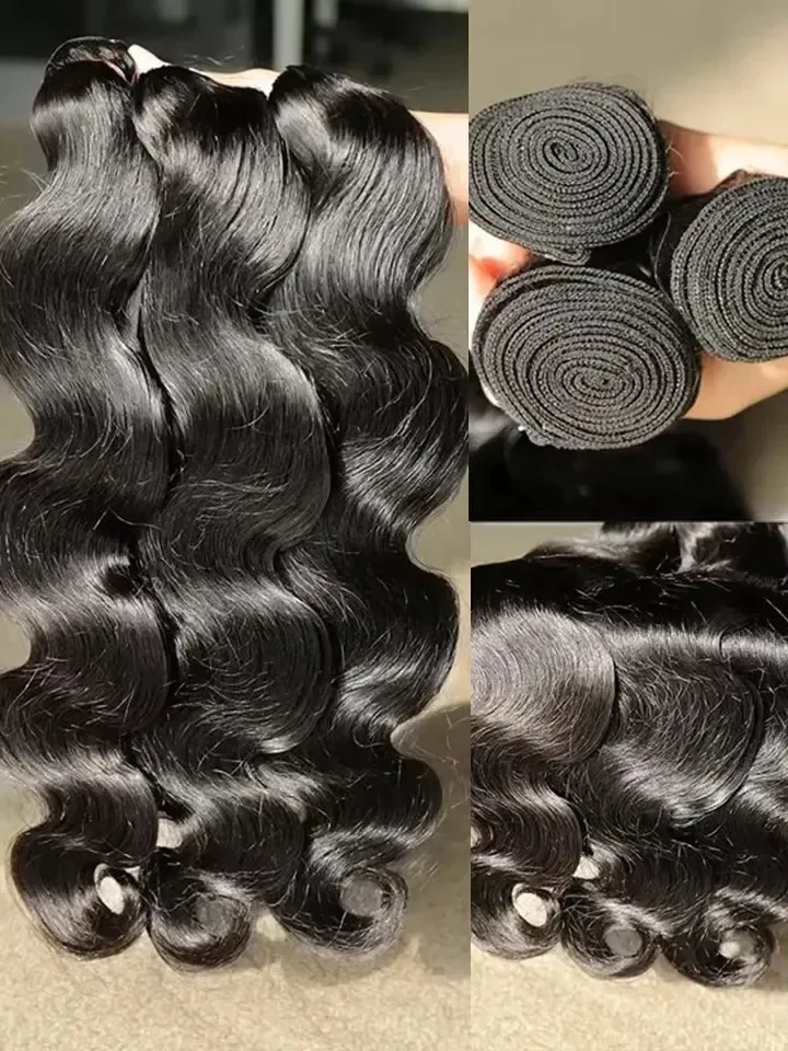 Body Wave Human Hair Curly Bundles Brazilian Hair Weavings Human Hair Bundles 10-26 38 40 Inch 1/3/4 Bundles 50g 260520, view 4
