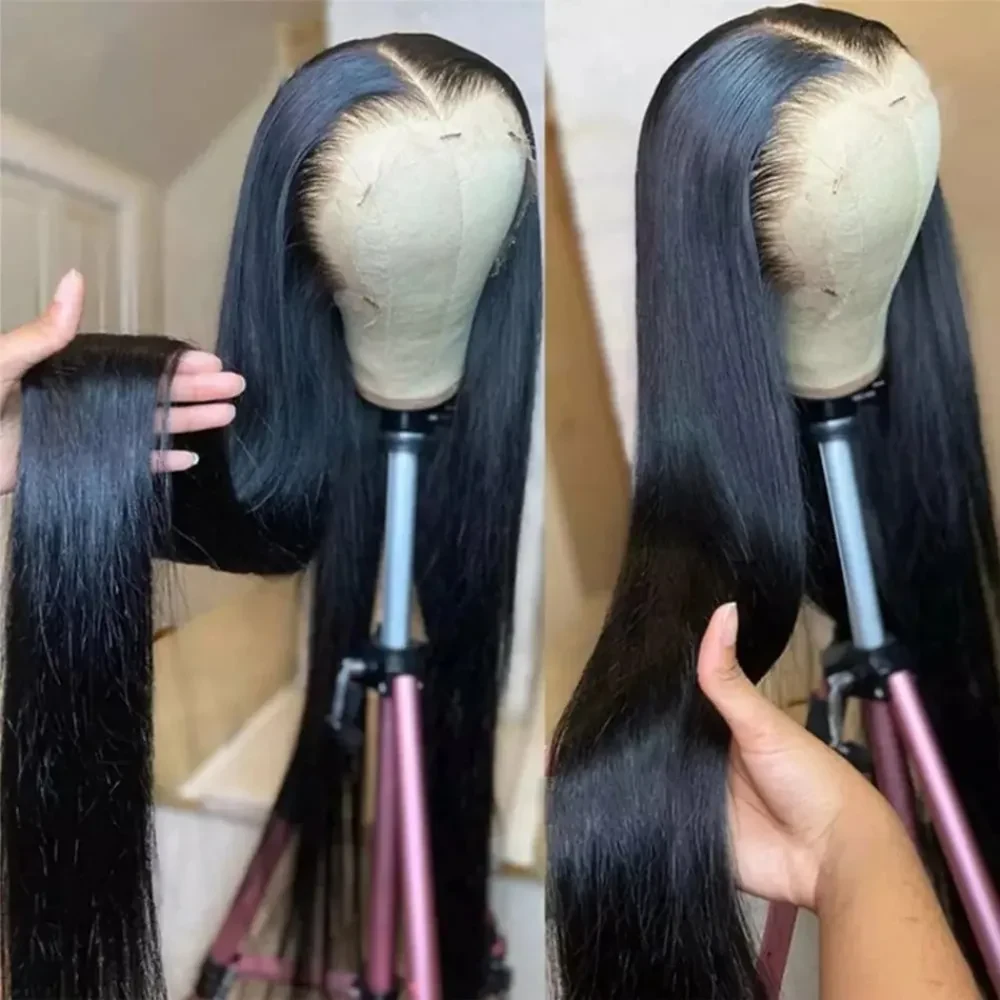 30 42Inch Bone Straight Human Hair Wigs 13x4 13x6 HD Transparent Lace Front Wigs 200 Density 360 Full Lace Brazilian Hair Wigs For Women Daily Prrplucked, view 4