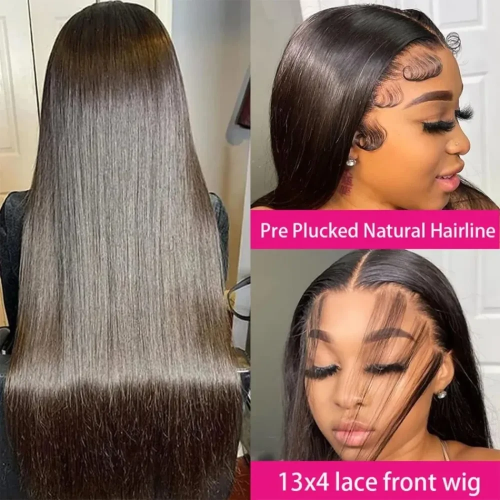 30 42Inch Bone Straight Human Hair Wigs 13x4 13x6 HD Transparent Lace Front Wigs 200 Density 360 Full Lace Brazilian Hair Wigs For Women Daily Prrplucked, view 5