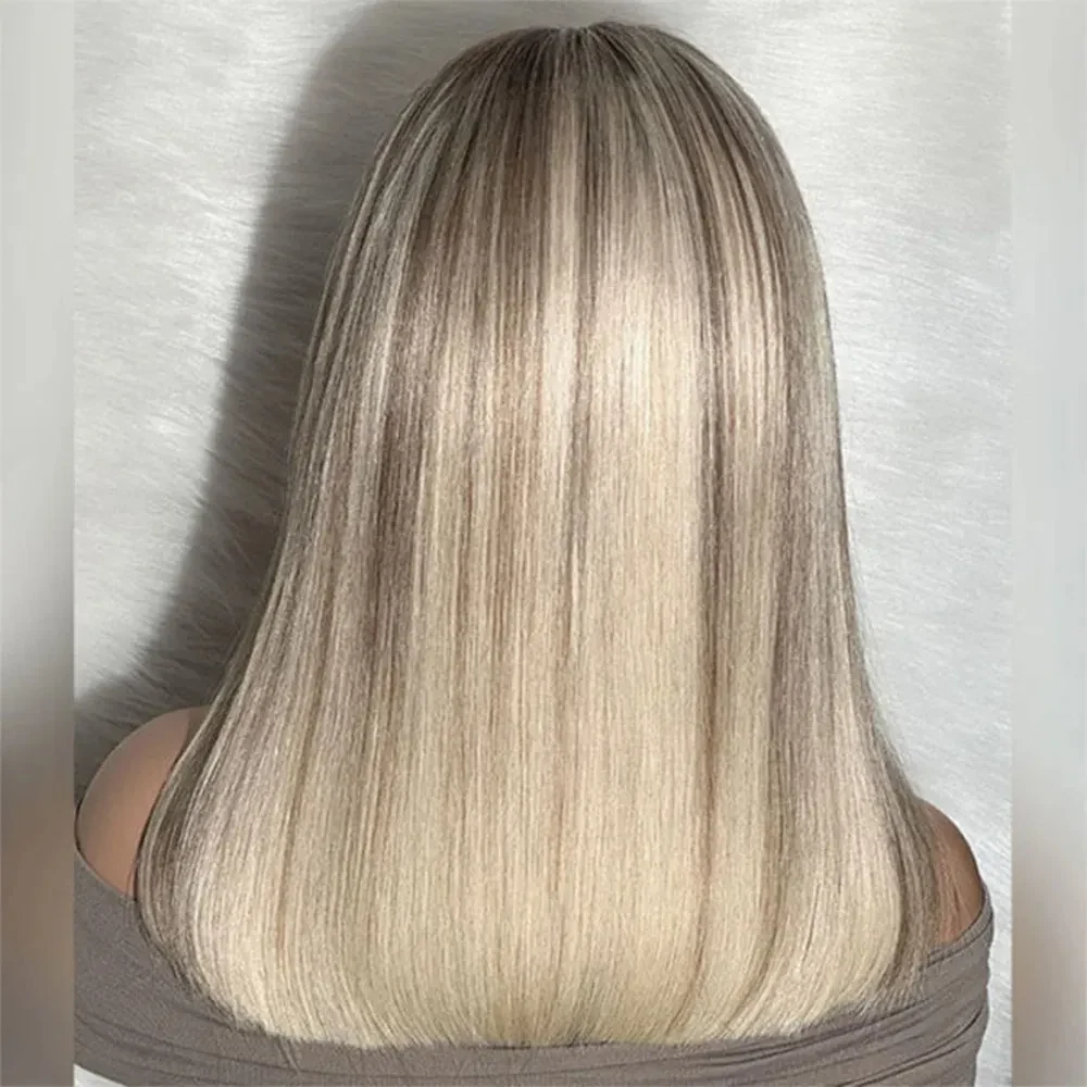 14 Inch Short Straight Bob Wigs 13x6 Transparent Lace Front Wigs Human Hair Brazilian Pre Plucked Wigs 13x4 Ready to Go HD Lace Glueless Wigs For Women 250 Density, view 5