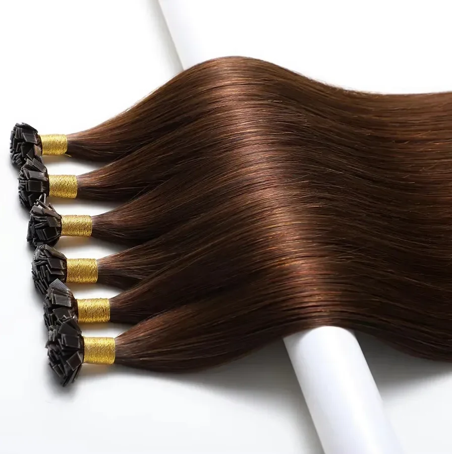 Keratin Flat Tip Pre-bonded Hair Extension Remy Real Human Hair 100g/lot 1g/strand 16-26 inch Silky Straight Dark Brown Black Blonde K Tip Hair Factory Direct Sales