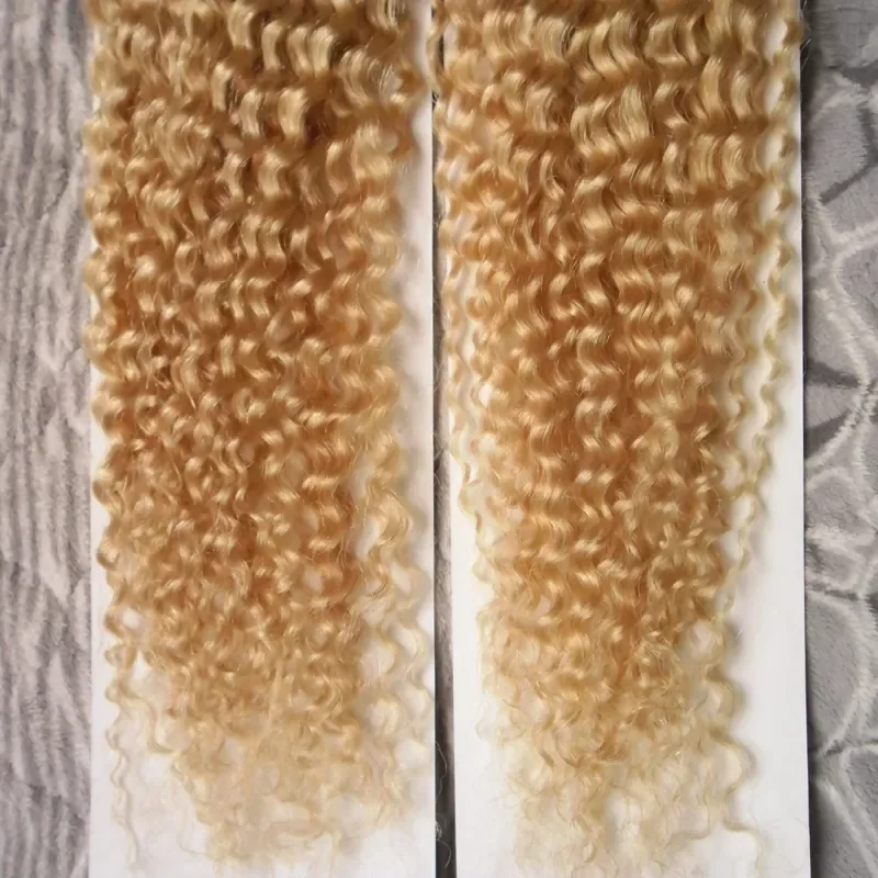 200g Malaysian Kinky Curly Hair 100% Human Hair Bundles 2pcs Non-Remy Hair Extension 613 Color Can Buy 3 or 4 Bundles, view 2