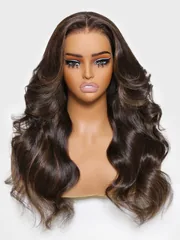 Nadula Mocha Brown Highlight Wig, view 2