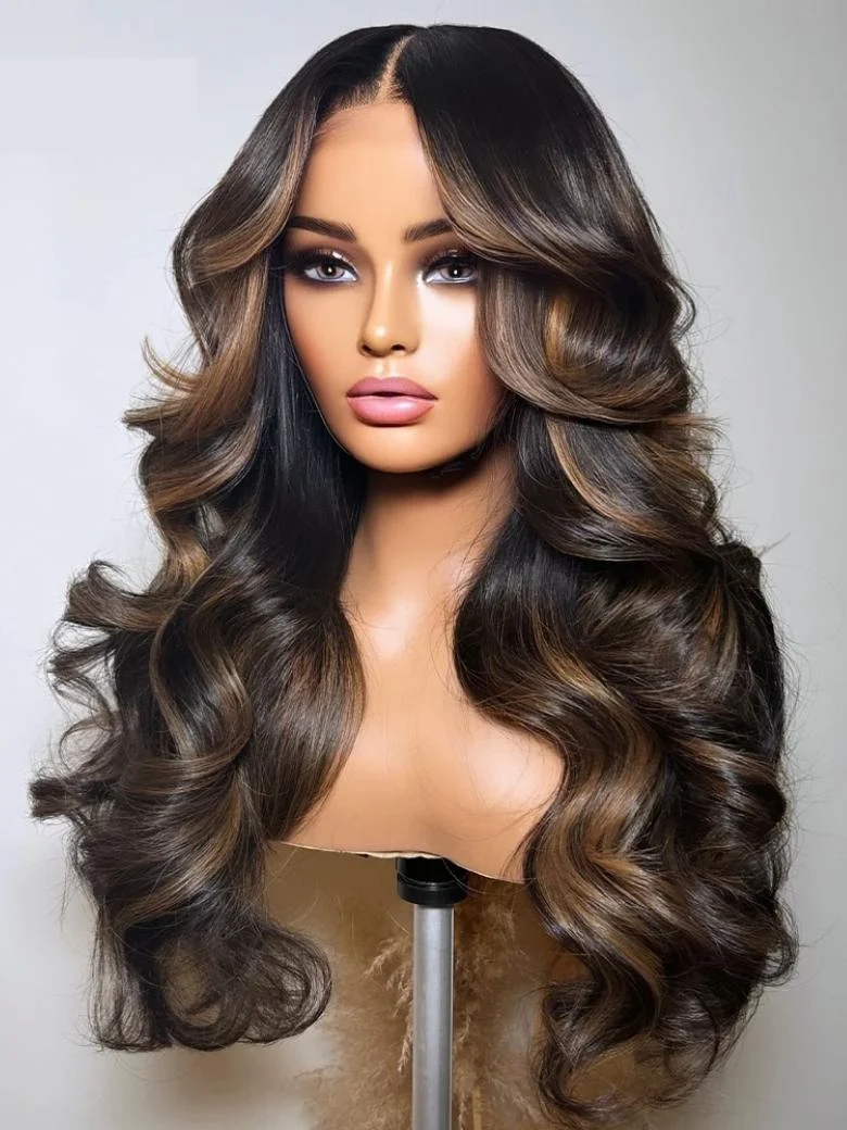 Nadula Mocha Brown Highlight Wig