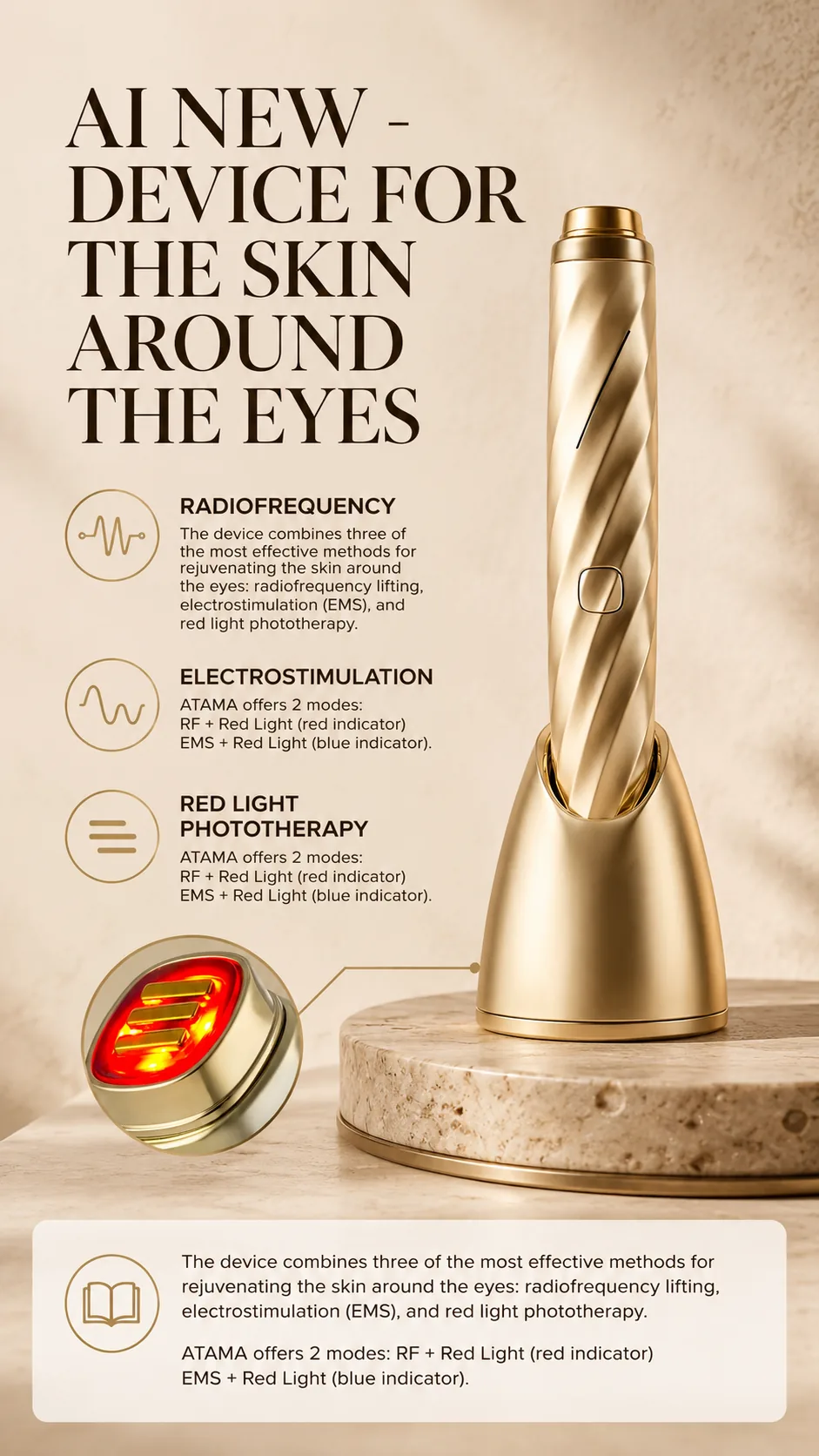 WAU AI Eye Massager, view 5, AI-generated editorial scene, not a product photograph