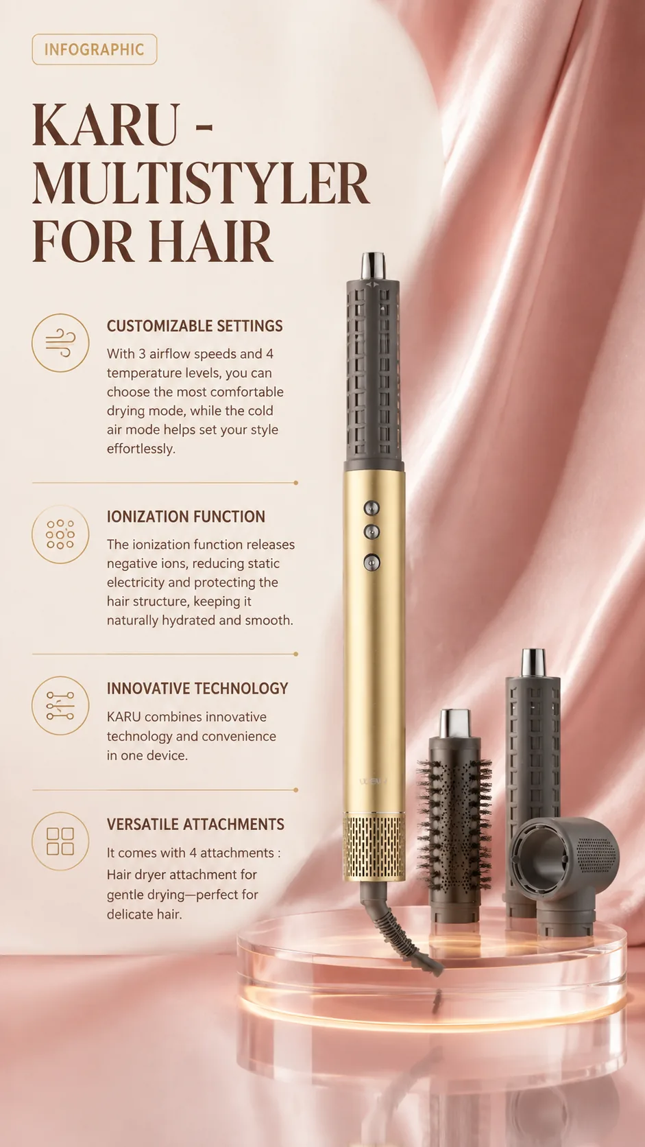 WAU KARU Multistyler, view 6, AI-generated editorial scene, not a product photograph