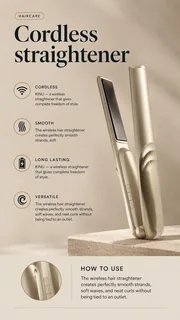 WAU KINU Cordless Straightener, view 5