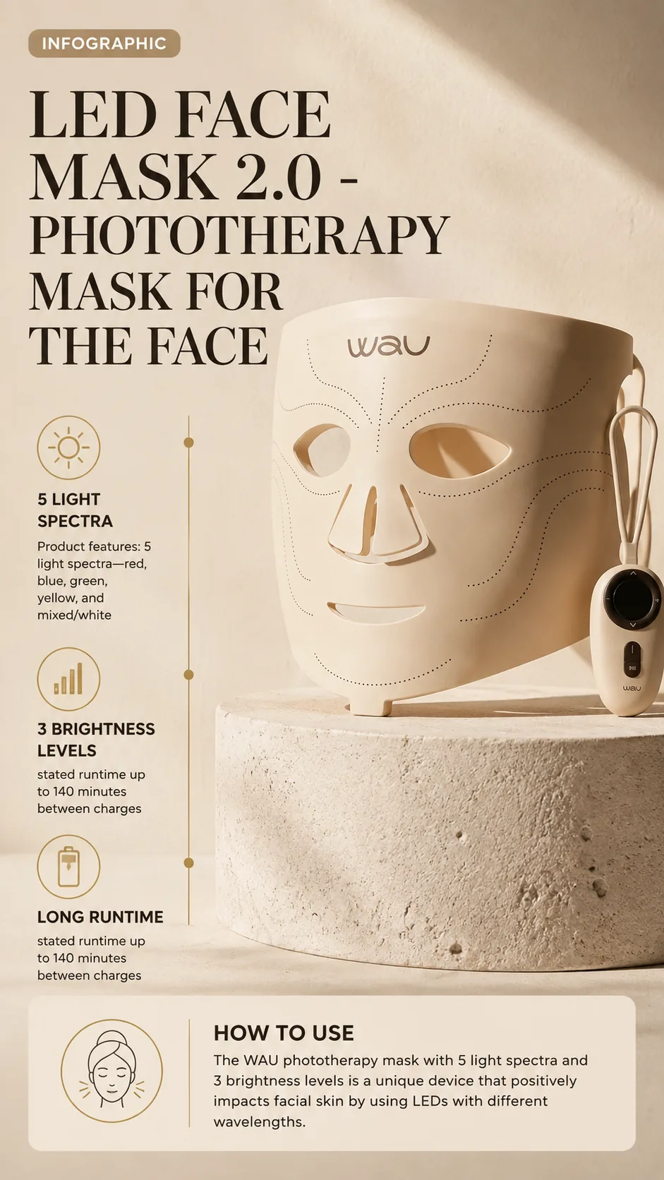 WAU LED Face Mask 2.0 view 5