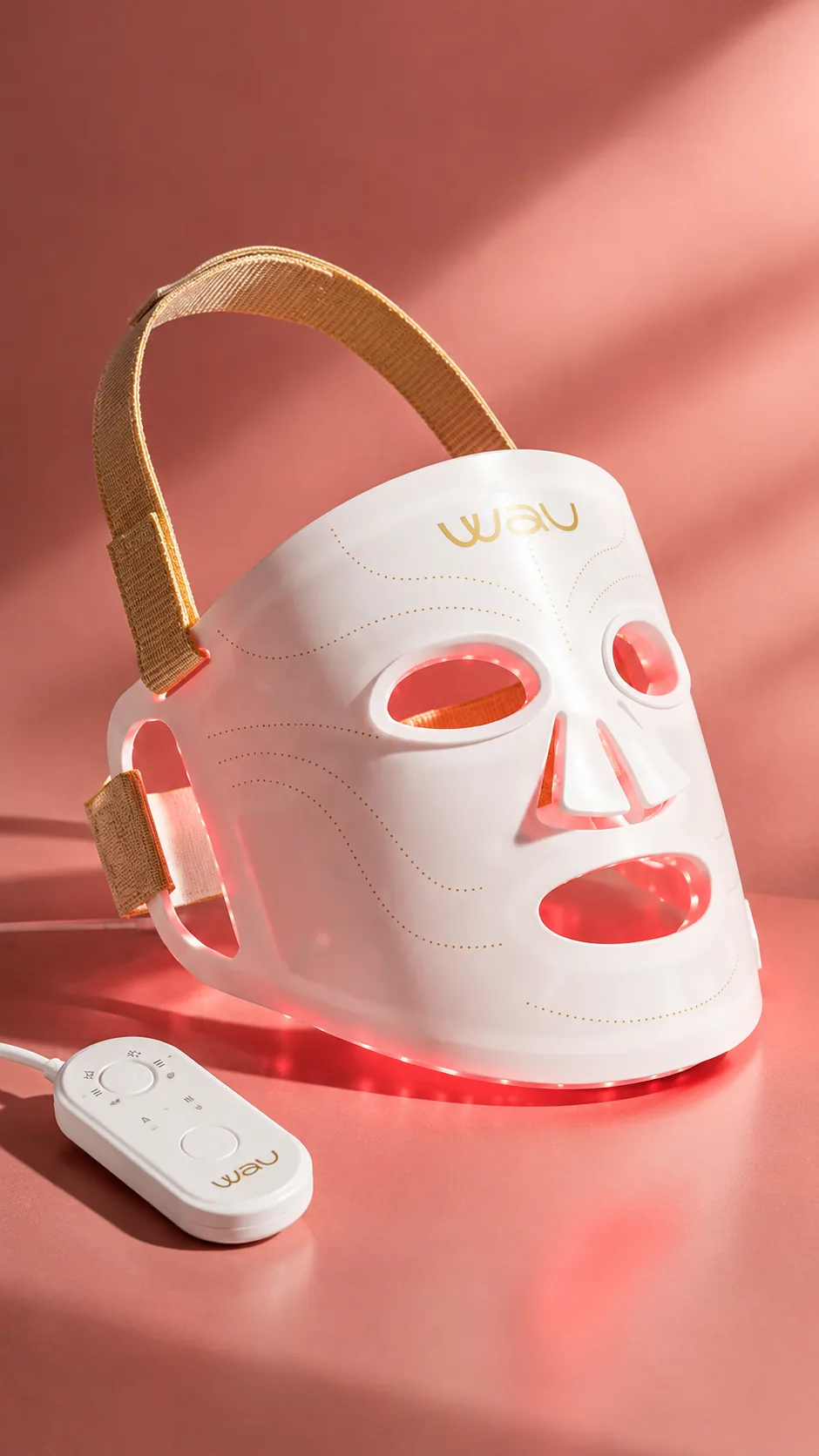 WAU LED Mask 1.0, view 4, AI-generated editorial scene, not a product photograph