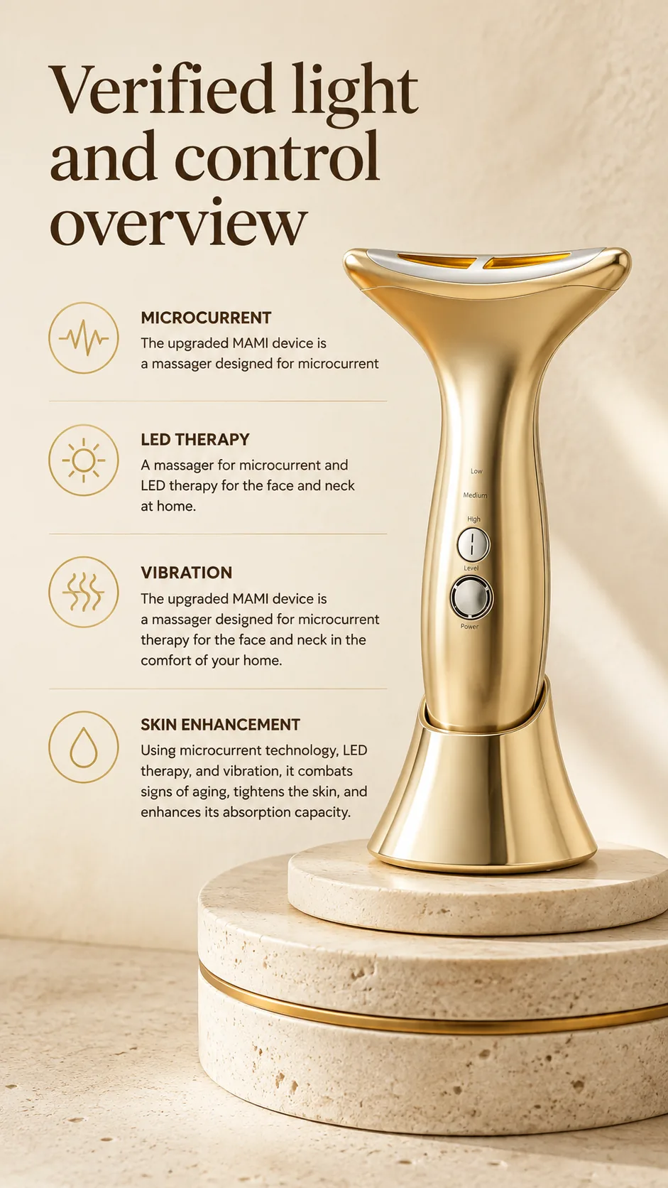 WAU MAMI Lifting Massager, view 6, AI-generated editorial scene, not a product photograph