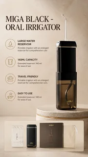 WAU MIGA BLACK Oral Irrigator, view 8