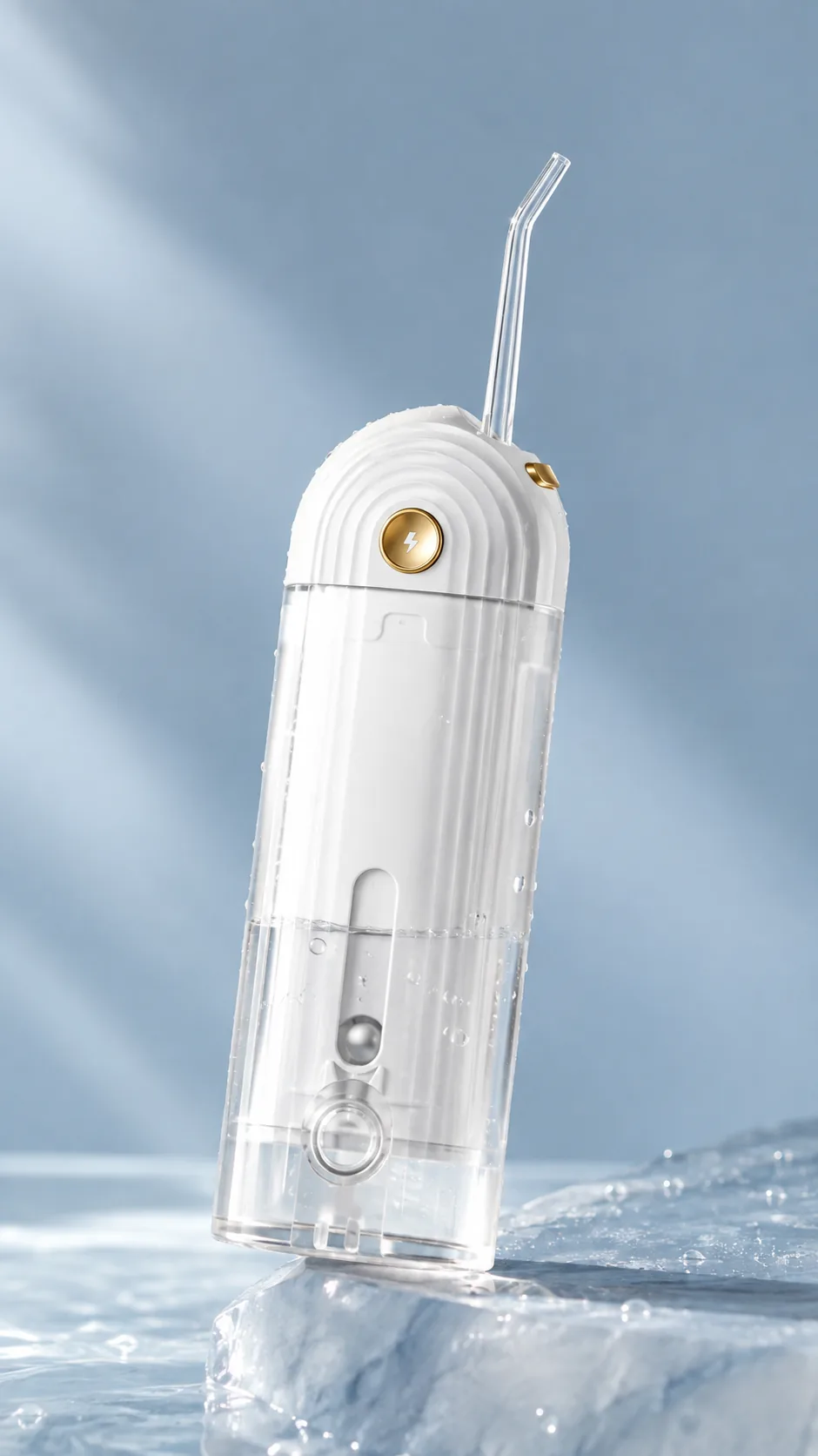 WAU MIGA PRO Portable Oral Irrigator, view 3, AI-generated editorial scene, not a product photograph