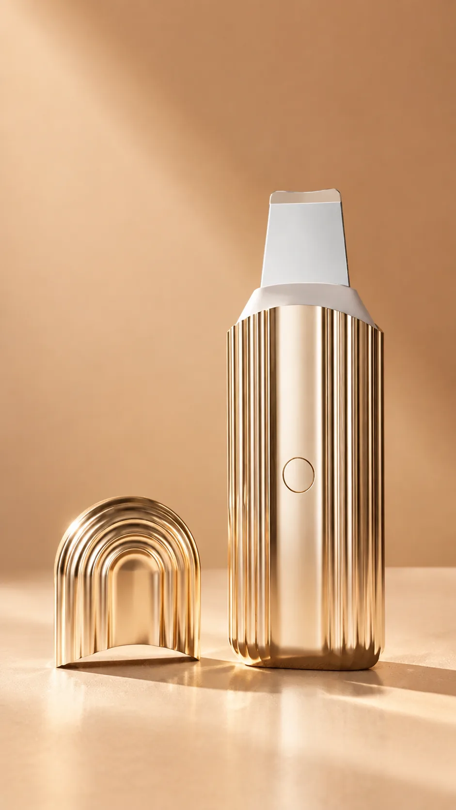 WAU REN Ultrasonic Facial Scrubber, view 3, AI-generated editorial scene, not a product photograph
