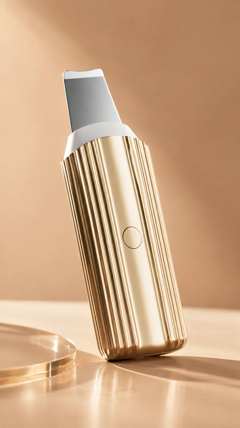 WAU REN Ultrasonic Facial Scrubber, view 4, AI-generated editorial scene, not a product photograph