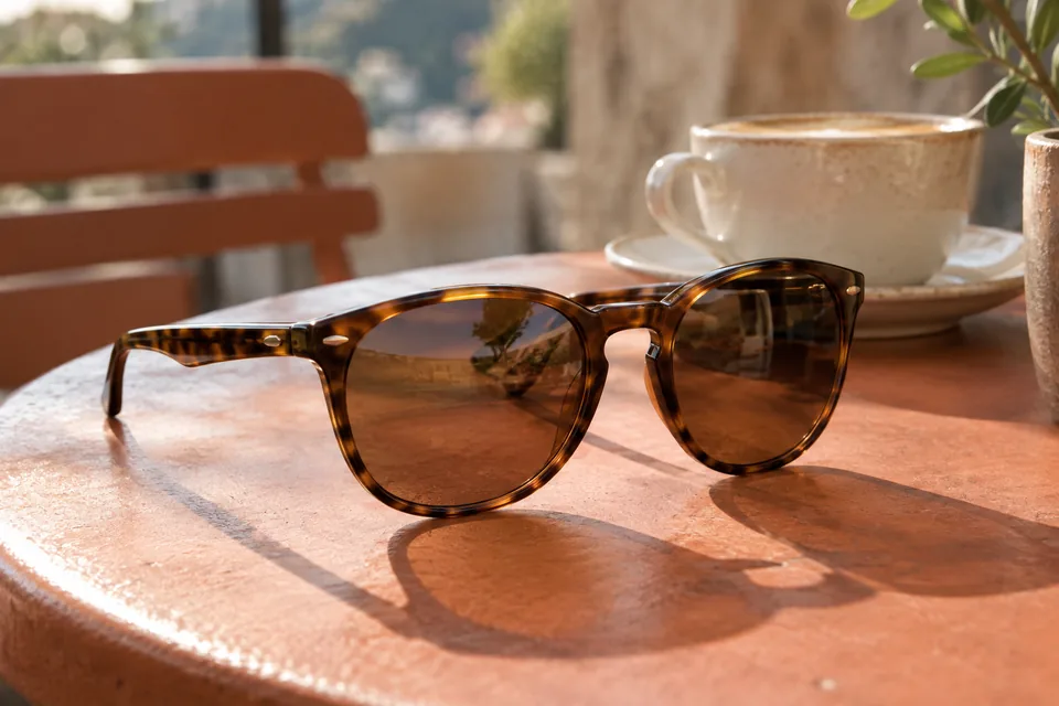 Editorial illustration for How to choose brown sunglasses
