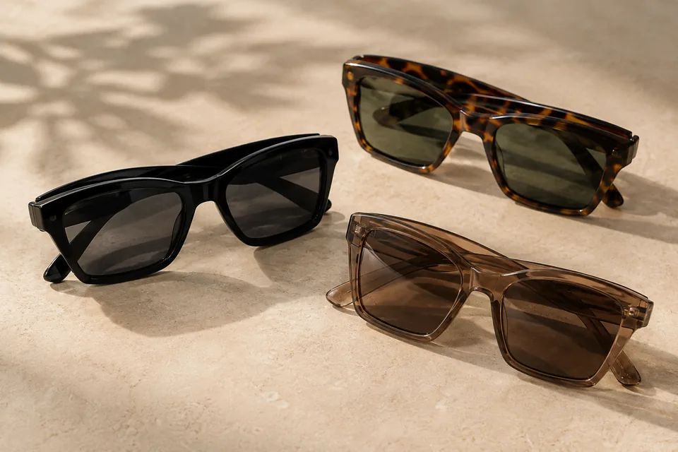 Editorial illustration for Ray-Ban Wayfarer model variants
